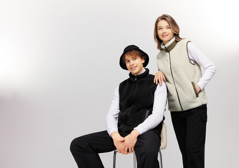 UNIREX174200-양털 후리스 조끼