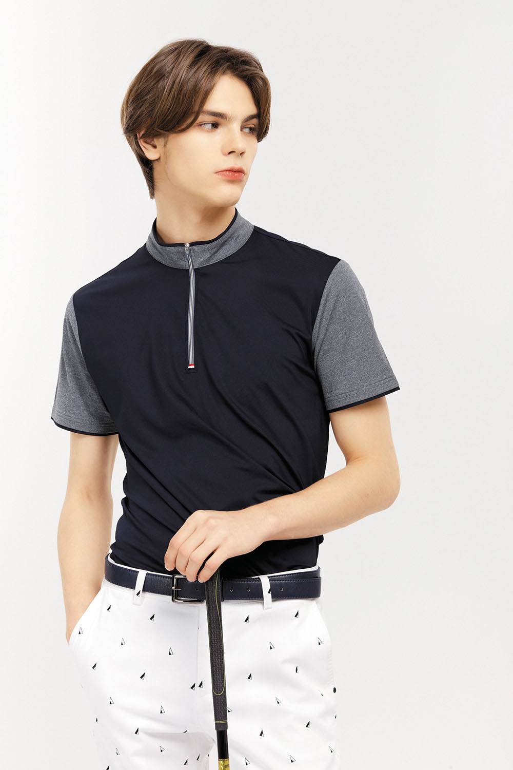 UNIREX415000-스판덱스 남성 반집업