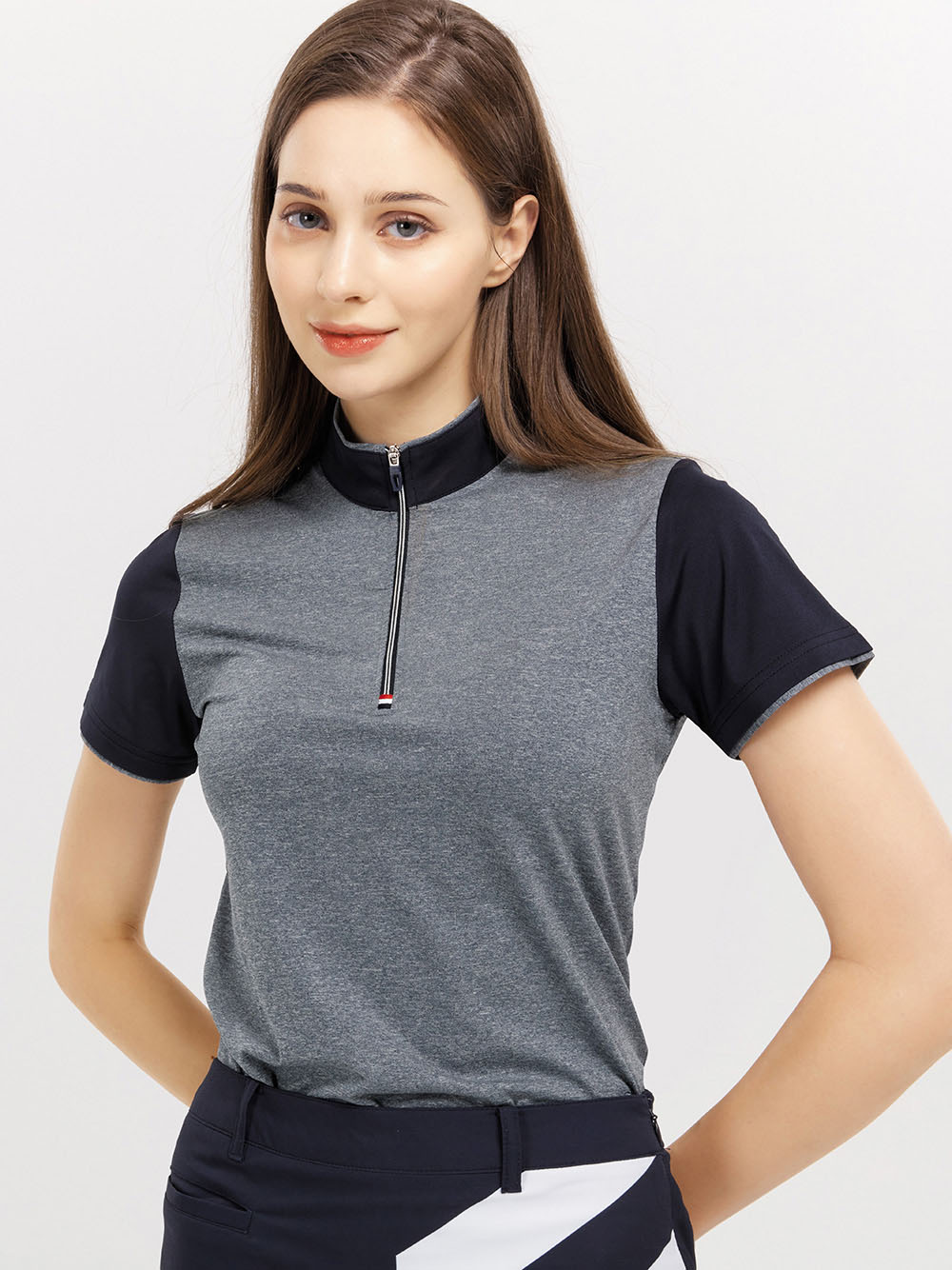 UNIREX425000-스판덱스 여성 반집업